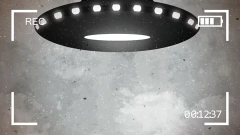 Ufo footage flying through the sky with an alien Stock-Footage 342376759
