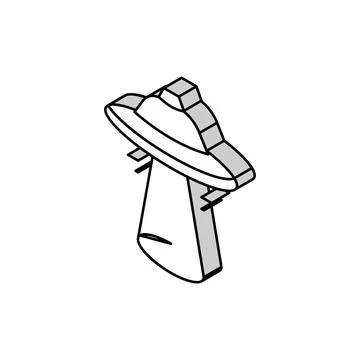 Ufo geek isometric icon vector illustration sign 스톡 일러스트
