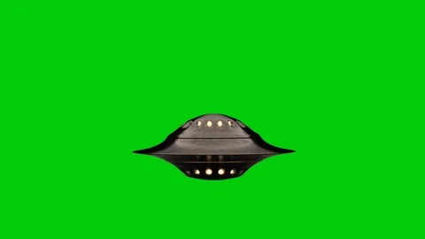 UFO green screen floating and turning Stock Footage 125630160