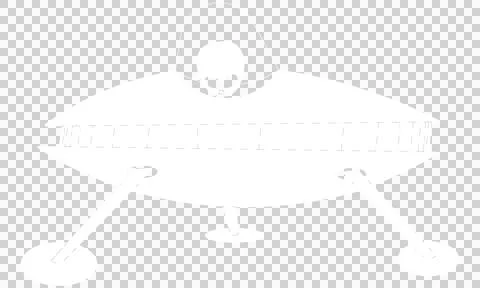UFO on the ground White Stock Illustration