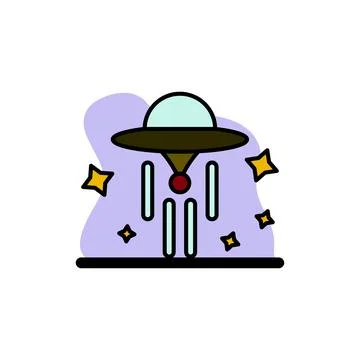 UFO Icon Conceptual Vector Design Illustration Stock Illustration