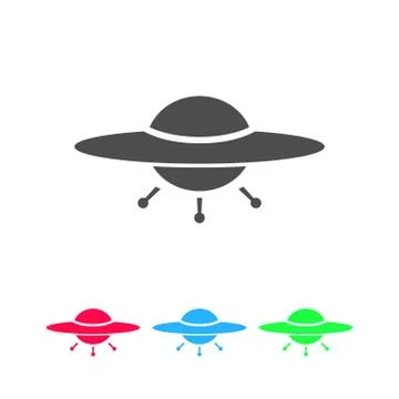 UFO icon flat Stock Illustration