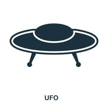 Ufo icon. Flat style icon design. UI. Illustration of ufo icon. Pictogram Stock Illustration