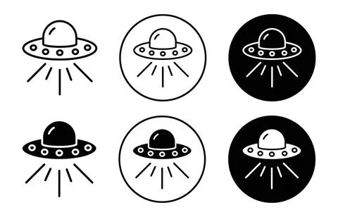 UFO Icon Stock Illustration