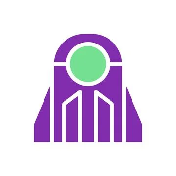 Ufo icon solid purple green colour universe symbol perfect. Illustrazione stock