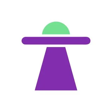Ufo icon solid purple green colour universe symbol perfect. Illustrazione stock