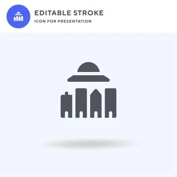 Ufo icon vector, filled flat sign, solid pictogram isolated on white, logo il Stock Illustration
