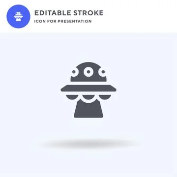 Ufo icon vector, filled flat sign, solid pictogram isolated on white, logo Stock Illustration