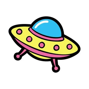 Ufo icon vector logo template Stock Illustration