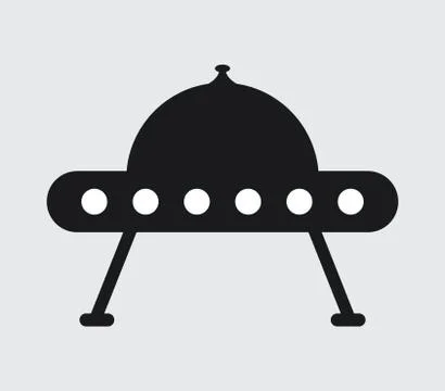 Ufo icon on white background Stock Illustration