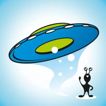 Ufo illustration Stock Illustration