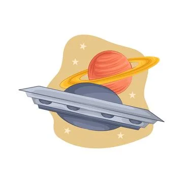 UFO Illustration Stock Illustration