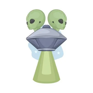 UFO Illustration Stock Illustration