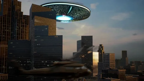 UFO Invasion Stock Footage 146855087