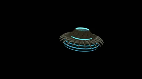 UFO Isolated Background Stock Footage 132793601