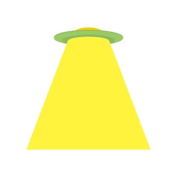 UFO isolated. Space Invader ALien ship. Vector illustration Stock Illustration