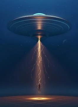 Ufo, kidnaping phenomenon. Stock Illustration