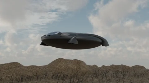 UFO Landing Stock Footage 92049306