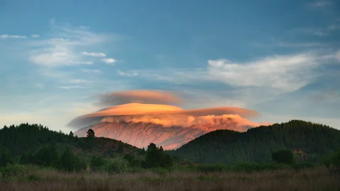 UFO Lenticular Clouds over Teide Sunset – Tenerife 4K Timelapse Stock-Footage 322516348
