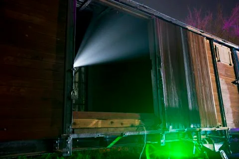 UFO light beam Stock Photos