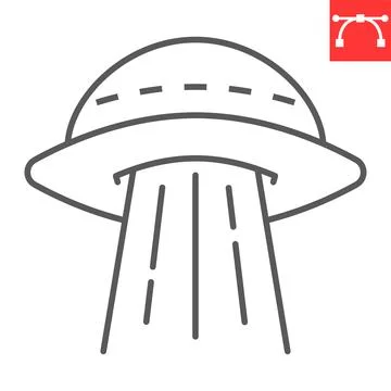 Ufo line icon Stock Illustration