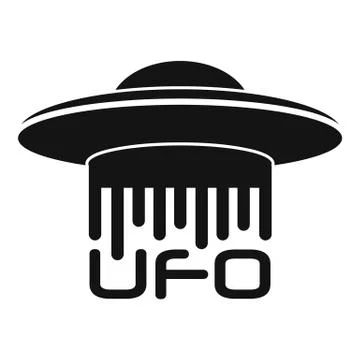 Ufo logo, simple style Stock Illustration