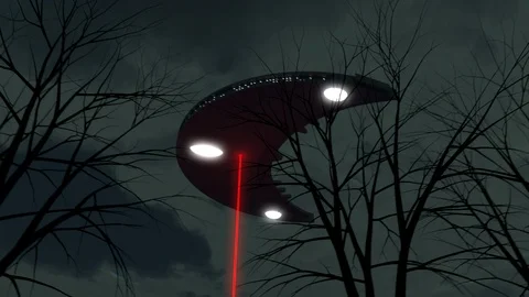 UFO Multi Scanning Stock Footage 111548850