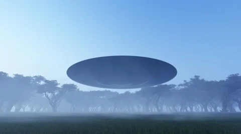 Ufo over the forest Stock Footage 59731092