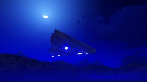 UFO over the nature Stock Footage 63157306