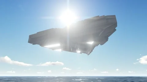 UFO over the nature Stock Footage 63157307
