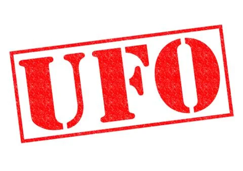UFO rubber stamp Illustrazione stock