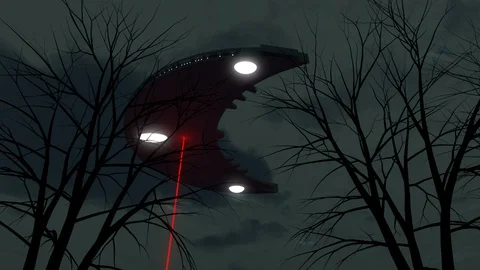 UFO Scanning Stock Footage 111543442