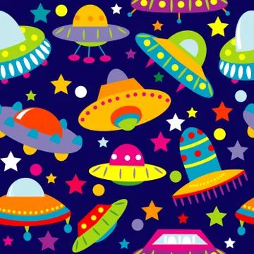 UFO seamless Stock Illustration
