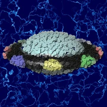 Ufo sewing buttons image generated marble background Stock Illustration