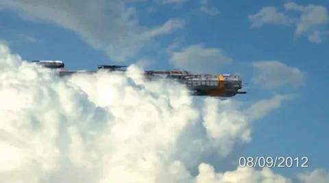 UFO sighting - big alien mother ship sighting Stock-Footage 33677213