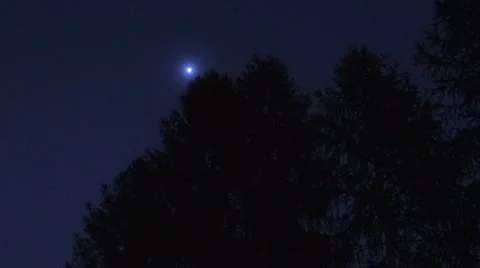 UFO sighting at night Stock Footage 67254682