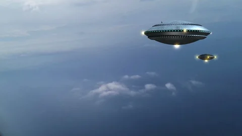 UFO sighting from the window of a plane Stock Footage 115039016