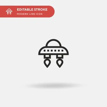 Ufo Simple vector icon. Illustration symbol design template for web mobile UI Stock Illustration
