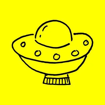 UFO Sketch Stock Illustration