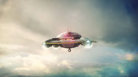 UFO in the sky Stock Footage 25397685