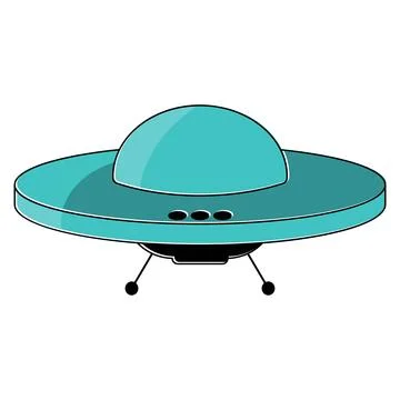 Ufo space vector icon illustration Stock Illustration