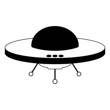Ufo space vector icon illustration Stock Illustration