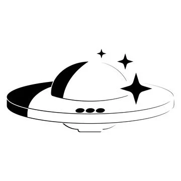 Ufo space vector icon illustration Stock Illustration
