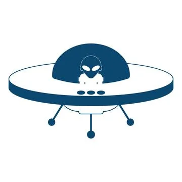 Ufo space vector icon illustration Stock Illustration