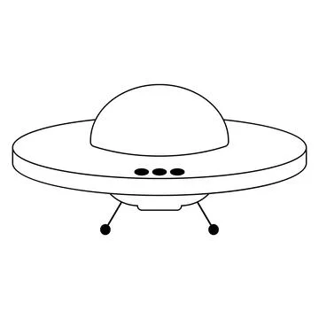 Ufo space vector icon illustration Stock Illustration