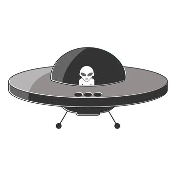 Ufo space vector icon illustration Stock Illustration