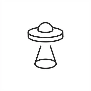 UFO Spacecraft Icon Stock Illustration