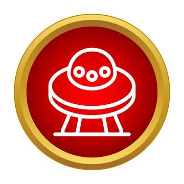 Ufo spaceship alien icon exploring unknown extraterrestrial space Stock Illustration
