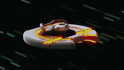 UFO spaceship, futuristic 3D render of super fast hyperspeed alien or Stock Footage 249500569