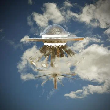 Ufo spaceship Stock Illustration